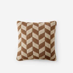 New Sunday Citizen Chevron Throw Pillow in Chestnut/Biscotti